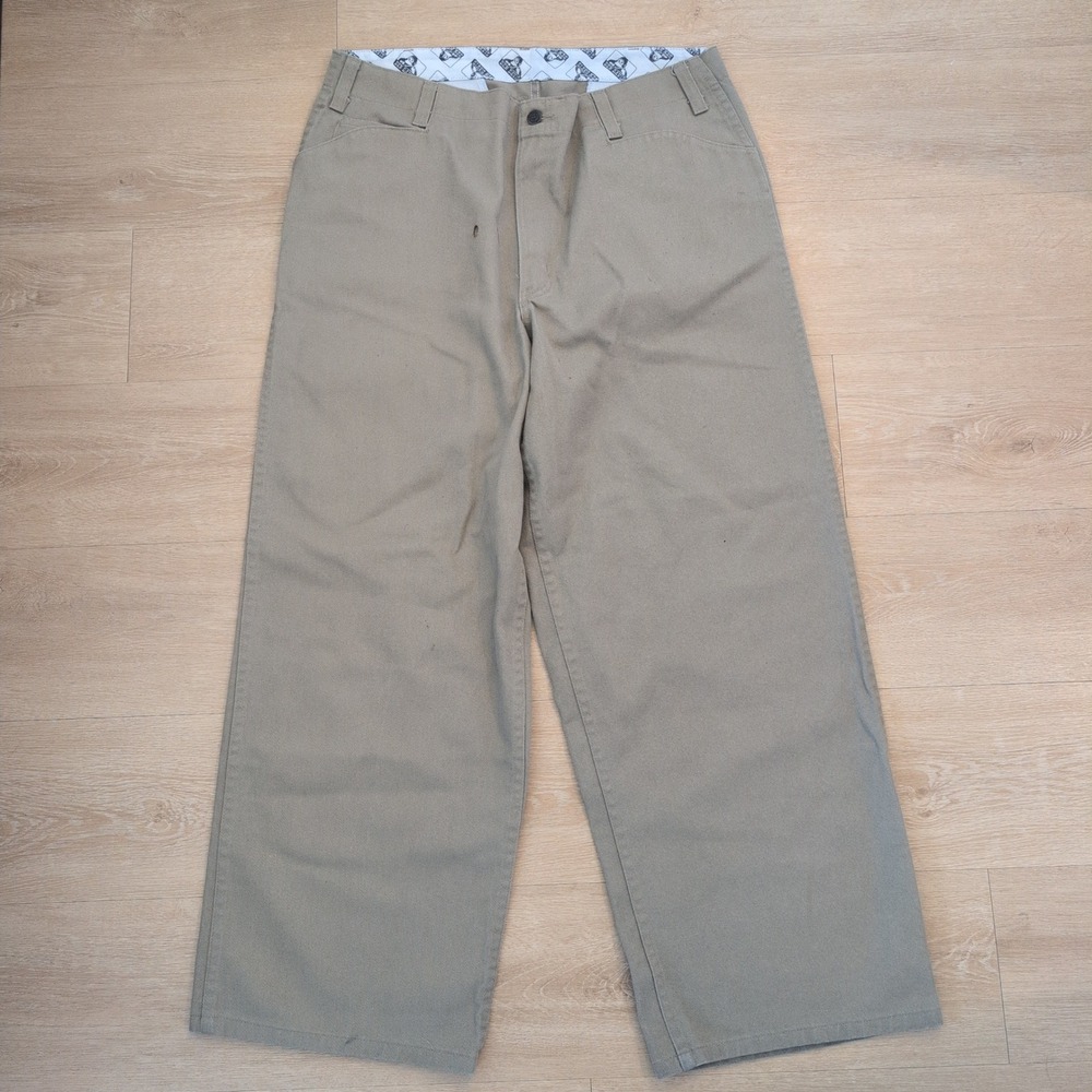 Ben Davis Gorilla Cut Khaki Work Pants Extra Wide Leg Skate Trousers 38x29